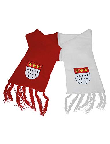 Funny Fashion Karneval Accessoire Schal 2-farbig, Kölner Wappen, Rot von Funny Fashion