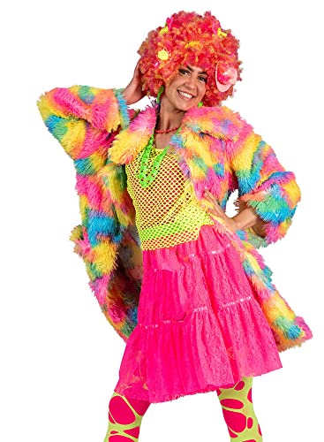Funny Fashion Regenbogen Plüschmantel für Erwachsene - Bunt | 80er Jahre Kostüm Party Karneval 40/42 Funny Fashion Regenbogen Plüschmantel für Erwachsene - Bunt | 80er Jahre Kostüm Party Karneval 40/42 von Funny Fashion