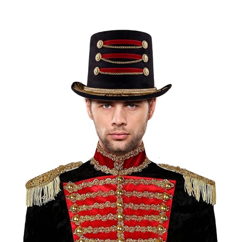 Funny Fashion Zylinder zum Kostüm Zirkusdirektor | Schwarz Gold Funny Fashion Zylinder zum Kostüm Zirkusdirektor | Schwarz Gold von Funny Fashion
