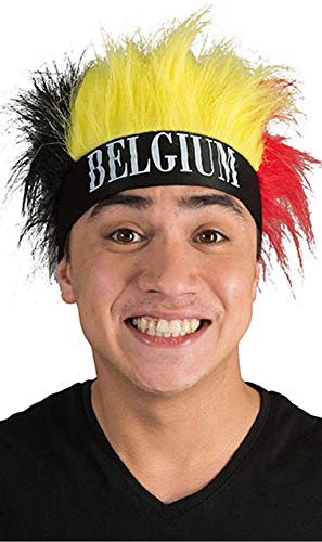 Funny Fashion e57685 Bandeau Perruque Marqué Belgique Mützen, Masken und Partyzubehör, Schwarz/Gelb/Rot Funny Fashion e57685 Bandeau Perruque Marqué Belgique Mützen, Masken und Partyzubehör, Schwarz/Gelb/Rot von Funny Fashion