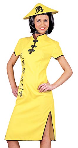 Gelbes Chinesin Kostüm für Damen von Funny Fashion