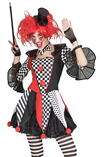 Generique - Kunterbuntes Harlekin-Kostüm Faschings-Verkleidung für Damen rot-schwarz-Weiss - M / L Generique - Kunterbuntes Harlekin-Kostüm Faschings-Verkleidung für Damen rot-schwarz-Weiss - M / L von Funny Fashion