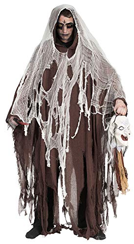 Halloween Umhang mit Kapuze - Braun - Gruseliges Ghul Tod Zombie Kostüm für Halloween, Mottoparty oder Karneval von Funny Fashion