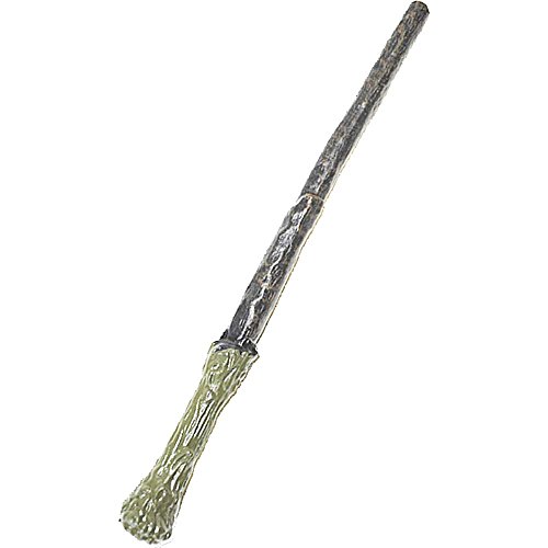 Kostüm Accessoires Zubehör, holzähnlicher Zauberstab für Hexer Magier und Zauberer, 35cm, Magic Wand, perfekt für Halloween Karneval und Fasching, Schwarz von Funny Fashion