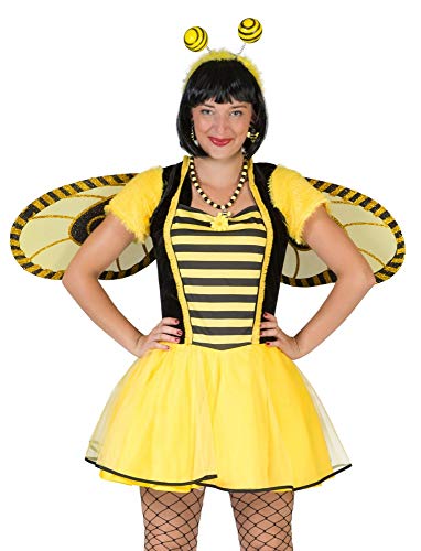 Kostüm Kleid Biene Sumsel Größe 40/42 Damen Schwarz Gelb Gestreift Tierkostüm Bienenkostüm Insekten Karneval Fasching Pierro's von Funny Fashion