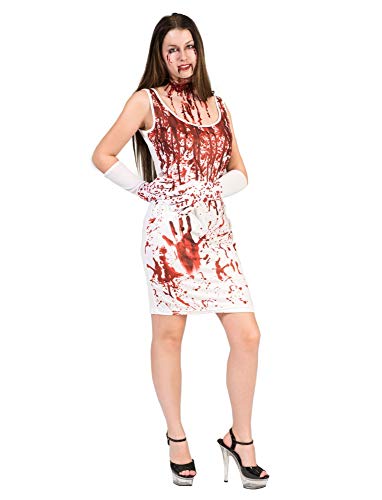 Kostüm Kleid Lady Blood Größe 36/38 Damen Halloween Horror Krankenschwester Blut Handschuhe Karneval Fasching Pierro's von Funny Fashion