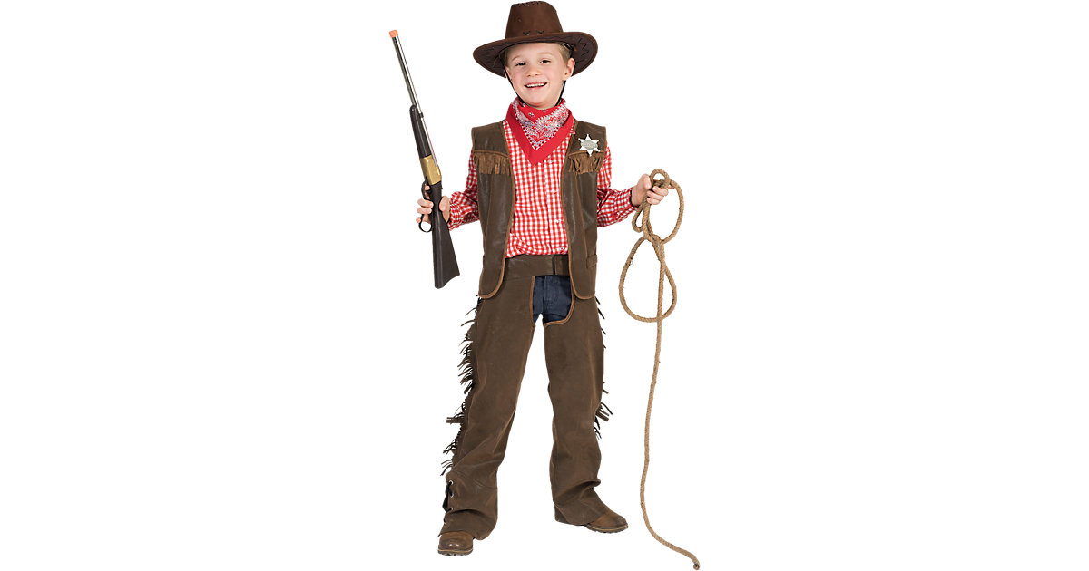 Kostüm Wild-West-Set, 3-tlg. braun Gr. 128 Jungen Kinder Kostüm Wild-West-Set, 3-tlg. braun Gr. 128 Jungen Kinder von Funny Fashion