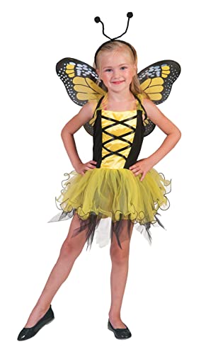 Schmetterling Leyla Kostüm für Kinder Gelb 8-12 Jahre - Wunderschönes Schmetterlingskostüm für Mädchen zu Karneval 3-tlg. Schmetterling Leyla Kostüm für Kinder Gelb 8-12 Jahre - Wunderschönes Schmetterlingskostüm für Mädchen zu Karneval 3-tlg. von Funny Fashion