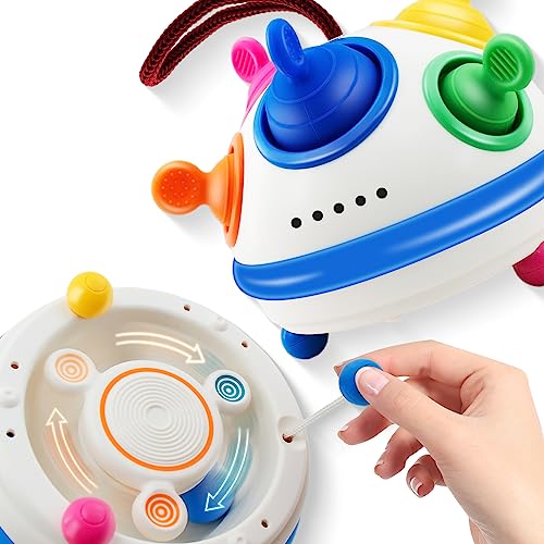 Montessori-Spielzeug für Babys, Lebensmittelqualität Silikon Bubble Spielzeug, sensorische Aktivität Spielzeug für Kleinkinder, Reisen Spielzeug für Babys, Baby-Spielzeug Feinmotorik Spielzeug (blau) von funny old man