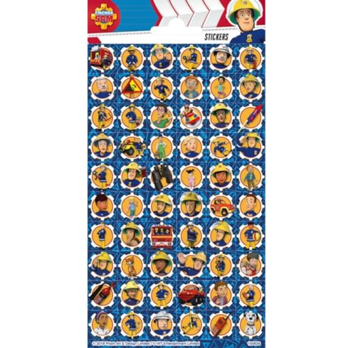 FUNNY PRODUCTS Aufkleber Sam Feuerwehrmann 100639, Mehrfarbig von Funny Products