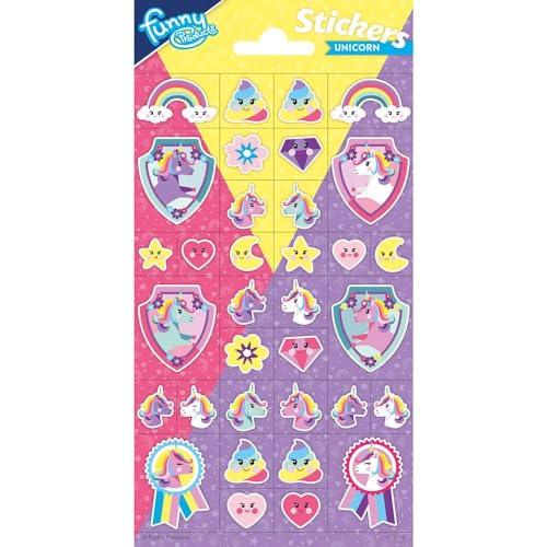 Aufkleber der Marke Funny Products Einhorn-Aufkleber mit Glitzer von Funny Products