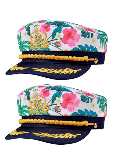 Funny World Yacht Kapitäne Hut Schiff Marine Matrosenmütze Admiral, Hawaiian 2, hawaiian 2 pack Funny World Yacht Kapitäne Hut Schiff Marine Matrosenmütze Admiral, Hawaiian 2, hawaiian 2 pack von Funny World