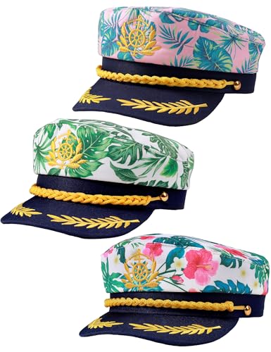 Funny World Yacht Kapitäne Hut Schiff Marine Matrosenmütze Admiral, Hawaiian 3, hawaiian 3 pack Funny World Yacht Kapitäne Hut Schiff Marine Matrosenmütze Admiral, Hawaiian 3, hawaiian 3 pack von Funny World