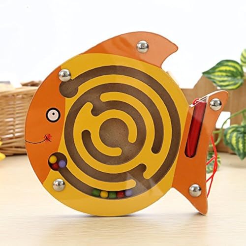 FunnyGoo Kugelschreiber Treiben hölzerne Perle Labyrinth Labyrinth für Kinder von 3 Jahren und bis - Weihnachts - Geschenk, Fisch FunnyGoo Kugelschreiber Treiben hölzerne Perle Labyrinth Labyrinth für Kinder von 3 Jahren und bis - Weihnachts - Geschenk, Fisch von FunnyGoo