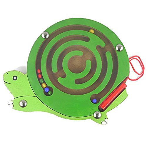 FunnyGoo Mini Pen Driving Labyrinth aus Holzperlen für Kinder ab 3 Jahren - Perfect Xmas (Turtle) von FunnyGoo