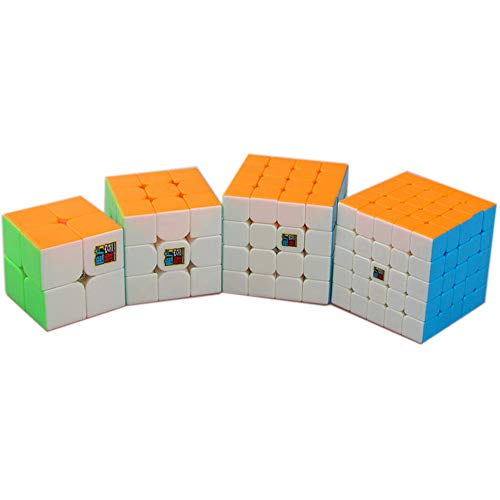FunnyGoo MoYu MoFangJiaoShi Cubing Classroom MeiLong Cube Bundle 2x2 3x3 4x4 5x5 Magic Cube Cubing Classroom meilong Smooth Puzzles Cube Set Stickerless Gift Packing von FunnyGoo