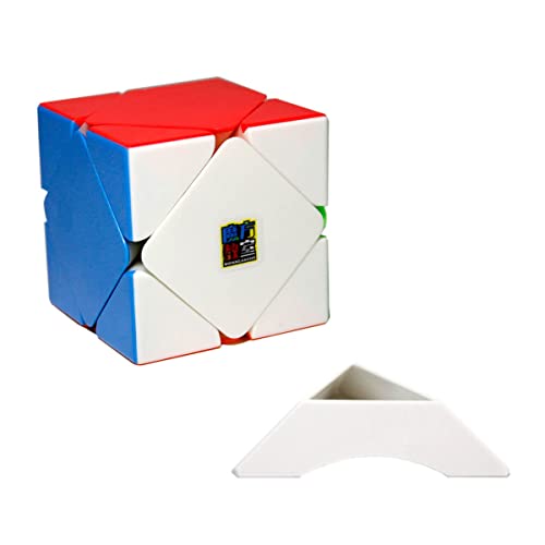 FunnyGoo MoYu MoFangJiaoShi Cubing Klassenzimmer Meilong Skewb Magic Cube unregelmäßig Puzzle Cube Twist Toy Stickerless mit einem Würfelständer von FunnyGoo