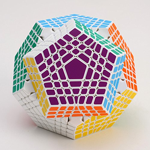 FunnyGoo Shengshou 7x7x12 Megaminx Gigaminx 7 Schicht Dodekaeder Zwölf Gesichter Magic Cubes Geschwindigkeit Cubes Puzzle Cube + One Cube Stehen (Weiße ) von Oostifun