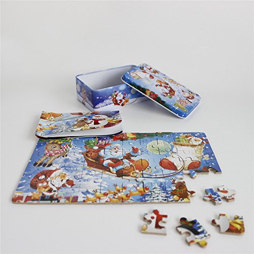 FunnyGoo Xmas Christmas Buntes Hartpapier aus Holz Santa 60 Stück Puzzle Frohe Weihnachten Weihnachtsmann in Einer Schachtel tolles Geschenk für Kinder + EIN kleines Geschenk FunnyGoo Xmas Christmas Buntes Hartpapier aus Holz Santa 60 Stück Puzzle Frohe Weihnachten Weihnachtsmann in Einer Schachtel tolles Geschenk für Kinder + EIN kleines Geschenk von FunnyGoo