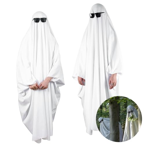 Funnysoft Halloween-Kostüm für Erwachsene und schwarze Sonnenbrille, Halloween-Geisterumhang für Erwachsene, Cosplay (S, 4 Stück) von Funnysoft