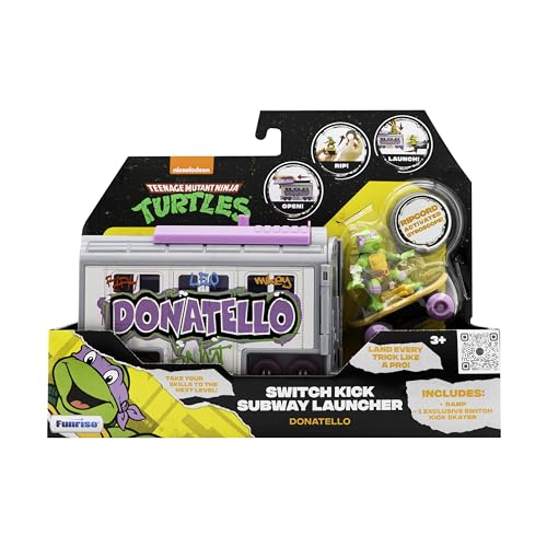 TEENAGE MUTANT NINJA TURTLE | Donatello Switch Kick Subway Launcher | TMNT Action Figure Classic Edition, Ages 3+ Gifts & Toys von Teenage Mutant Ninja Turtles