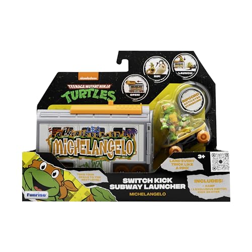 TEENAGE MUTANT NINJA TURTLE | Michelangelo Switch Kick Subway Launcher | TMNT Action Figure Classic Edition, Ages 3+ Gifts & Toys von Teenage Mutant Ninja Turtles