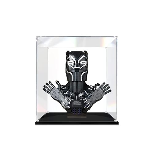Funshake Acryl Vitrine Kompatibel Mit Lego 76215 Black Panther, Schaukasten Showcase Staubdichte Display Case für Lego 76215 - Nicht Enthalten Modellbausatz von Funshake