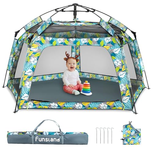 Funsland Spielzelt für Kinder 3 4 5 6 Jahre, Pop Up Strandmuschel Baby Strandzelt Mädchen Junge Spielhaus Indoor&Outdoor, Campingzelt Automatisches, 2-3 Personen, Abnehmbare obere Sonnenschutztücher Funsland Spielzelt für Kinder 3 4 5 6 Jahre, Pop Up Strandmuschel Baby Strandzelt Mädchen Junge Spielhaus Indoor&Outdoor, Campingzelt Automatisches, 2-3 Personen, Abnehmbare obere Sonnenschutztücher von Funsland