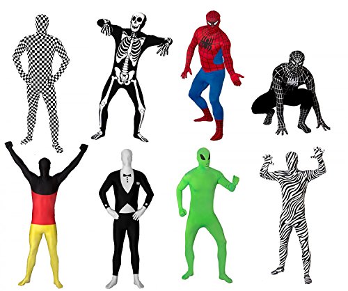Funsuits Original Spider Ganzkörperanzug Anzug Kostüm in schwarz Gr. S/M/L/XL/XXL [L] von Funsuits