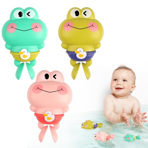 3 Stück Kinder Badespielzeug, 2025 Neuest Badewannenspielzeug, Süßer Frosch Uhrwerk Schwimmbad Spielzeug Baby Wasserspielzeug Baby-Badespielzeug für ab 1 2 3 4 Jahr Kinder Jungen Und Mädchen 3 Stück Kinder Badespielzeug, 2025 Neuest Badewannenspielzeug, Süßer Frosch Uhrwerk Schwimmbad Spielzeug Baby Wasserspielzeug Baby-Badespielzeug für ab 1 2 3 4 Jahr Kinder Jungen Und Mädchen von Funtery