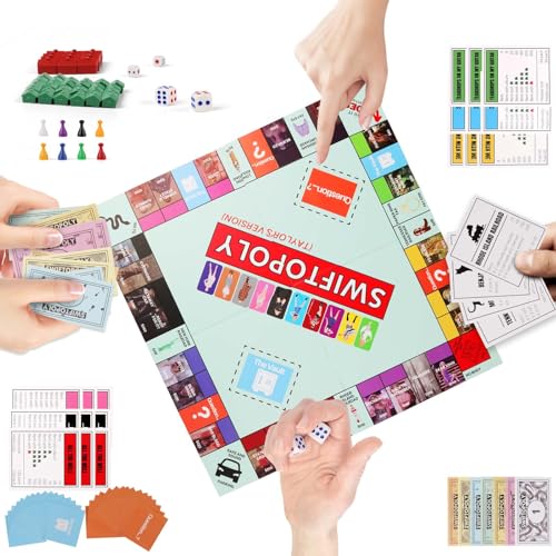 Monopoly Brettspiel, Karten Brettspiel Requisiten 2 bis 6 Spieler klassisches Familienspiel für Erwachsene und Kinder, Strategiespiel geeignet ab 8 Jahren von Funtery