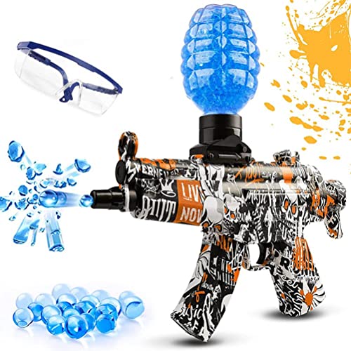 2023 Neueste Gel Ball Blaster Pistole, Automatische Elektrische Splatter Ball Gun mit Schutzbrille und 30000 Munition 7-8 mm für Kinder und Erwachsene, Spielzeugpistole -orange von Funthy