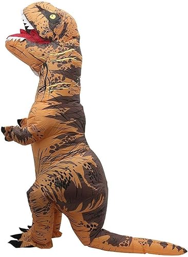 Aufblasbare Kostüme Tyrannosaurus Rex Anzug Dinosaurier Kostüm für Kinder Erwachsene | Karneval Party Dino Kostüm Männer Frauen | T-Rex-Kostüm für Halloween Partys Weihnachten Festival (Erwachsene) von Funthy