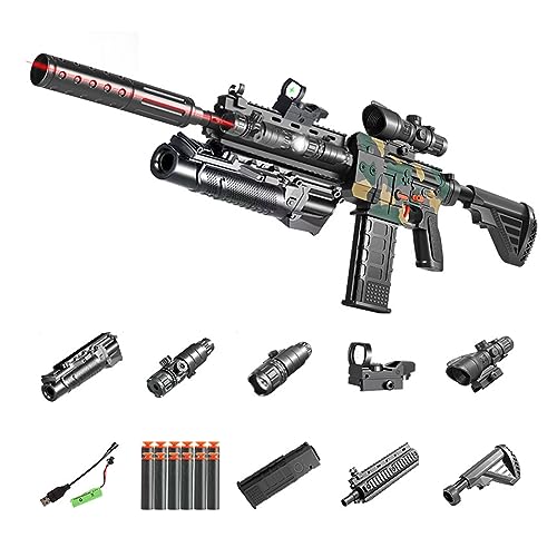 M416 Spielzeugpistole, Kinderpistole Soft Bullet Sniper Toy Foam Blasters Shell Ejecting, Schaumstoff-Blaster Gewehr Spielzeug mit Automatischem Auswurf, Shooting Games für Kinder Erwachsene-Tarnung von Funthy