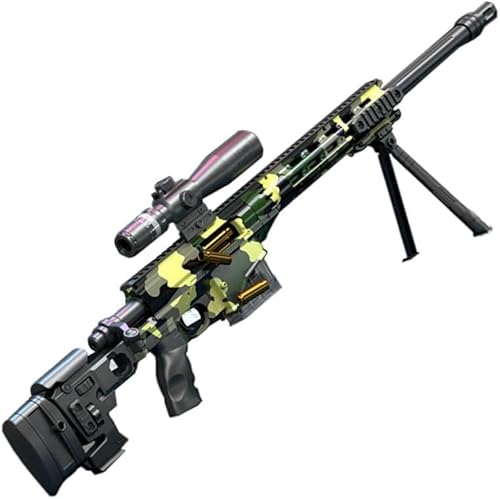 Spielzeug Scharfschützengewehr Kinder Schaumstoff-Blaster Gewehr mit 20 Weichen Bällen, Soft Bullet Sniper Toy Gun MSR Geeignet für Kinder und Erwachsene, 97 cm (Tarnung) von Funthy