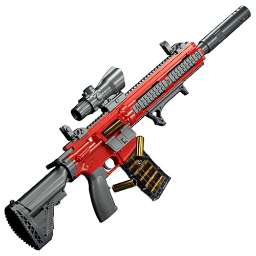 Spielzeugpistole, M416 Shell Auswurf, Soft Bullet Gun EVA Soft Sniper Rifle Gun, Blaster Weapon Toys Gun Kids Garden Game Spielzeug Geburtstagsgeschenk für Jungen Mädchen Teenager Rot von Funthy