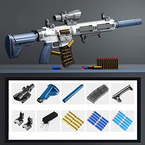 Spielzeugpistole, M416 Shell Auswurf, Soft Bullet Gun EVA Soft Sniper Rifle Gun, Blaster Weapon Toys Gun Kids Garden Game Spielzeug Geburtstagsgeschenk für Jungen Mädchen Teenager Weiß von Funthy