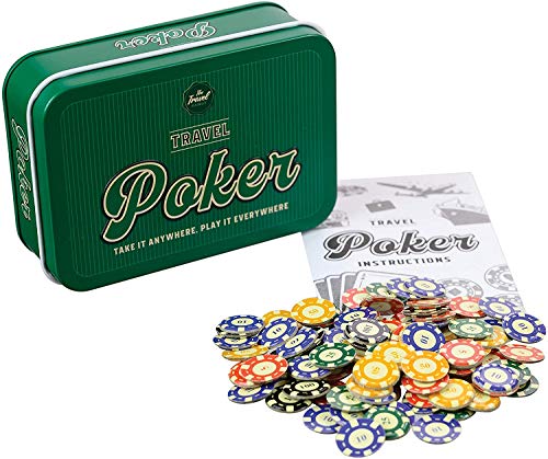 Funtime Gifts Travel Poker PL7440 Kompaktes tragbares Spiel-Set im Taschenformat, Geschenk, Mehrfarbig von Funtime Gifts