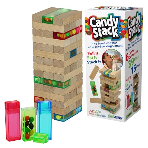 Funwares Wooden Blocks Stacking Game, Tumbling Tower and Balance Game, Family & Party Fun, Game for Kids and Adults, Ages 6+, Candy Stack - Add a Candy Twist to Stacking Games Funwares Wooden Blocks Stacking Game, Tumbling Tower and Balance Game, Family & Party Fun, Game for Kids and Adults, Ages 6+, Candy Stack - Add a Candy Twist to Stacking Games von Funwares