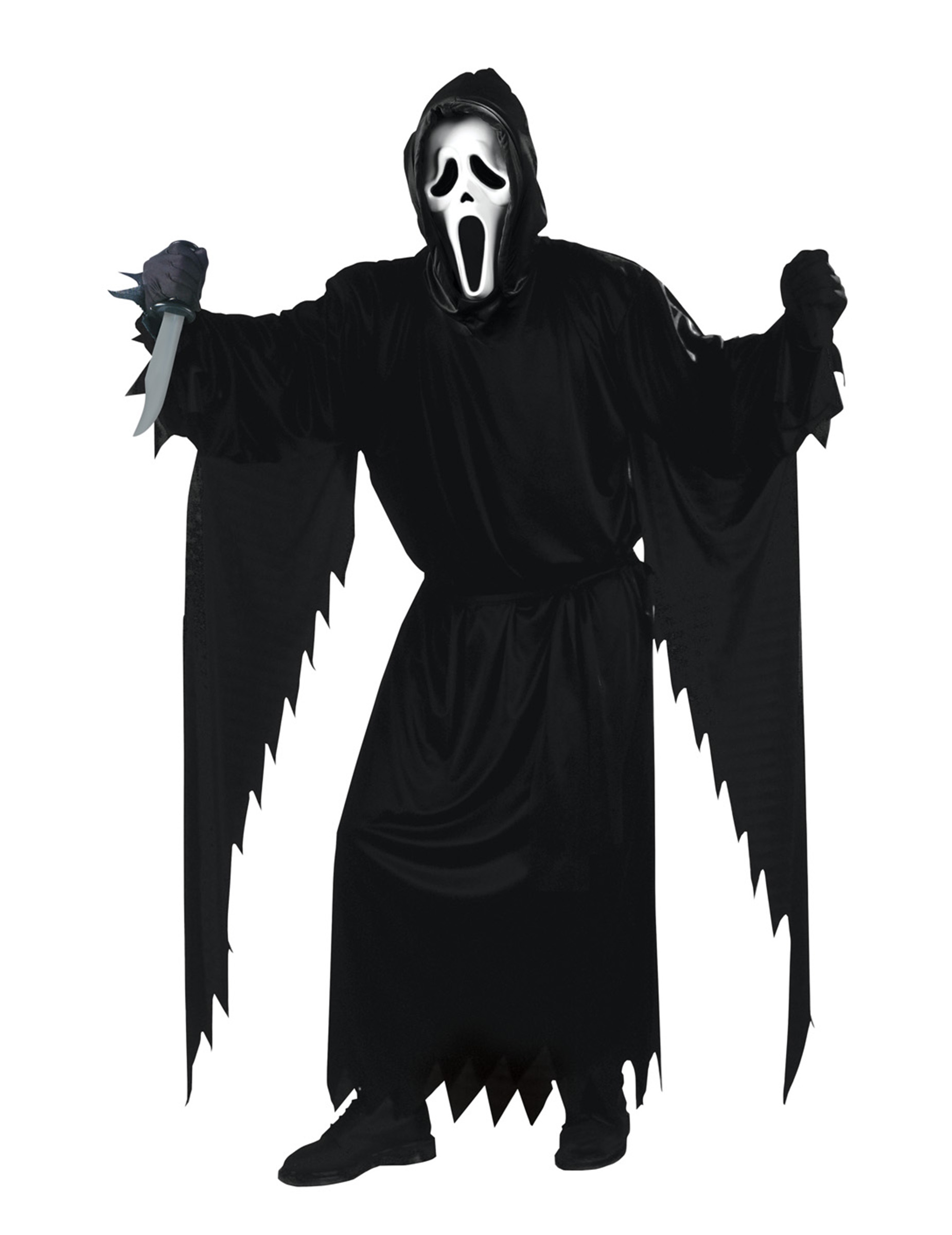 Ghostface Scream Halloween-Herrenkostüm schwarz-weiss Ghostface Scream Halloween-Herrenkostüm schwarz-weiss von CHAKS