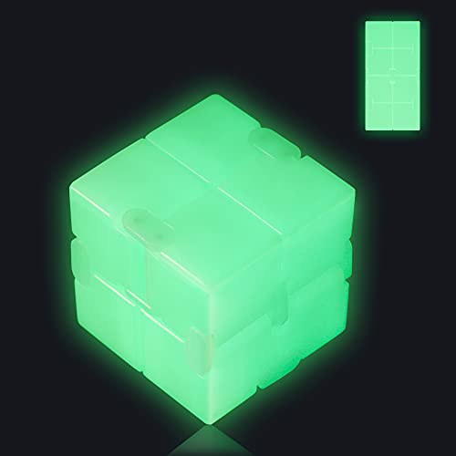 Funxim Infinity Cube, Fluoreszenz Unendlicher Würfel Spielzeug, Magic Unendlicher Flip Würfel Dekompression Spielzeug, Tötungs Zeit Zappeln Spielwaren Stressabbau Würfel von Funxim