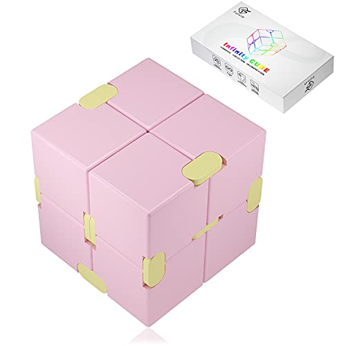 Funxim Infinity Cube, Pink Unendlicher Würfel Spielzeug Mini Würfel Puzzle Dekompression Spielzeug für Kinder Erwachsene Tötungs Zeit Anti Stess Würfel von Funxim