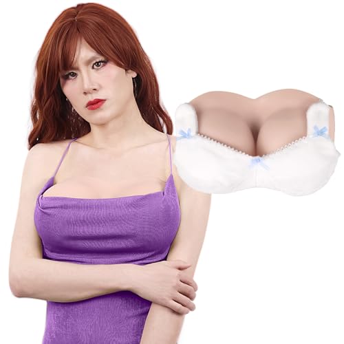 Funxzior Silikon Brust Prothesen für Crossdresser Trägerlose Tube Top Realistische Silikonbrüste Transgender Brustplatte Gefälschte Brustformen AA Cup Größe L Füllung aus Gel, Beige Funxzior Silikon Brust Prothesen für Crossdresser Trägerlose Tube Top Realistische Silikonbrüste Transgender Brustplatte Gefälschte Brustformen AA Cup Größe L Füllung aus Gel, Beige von Funxzior