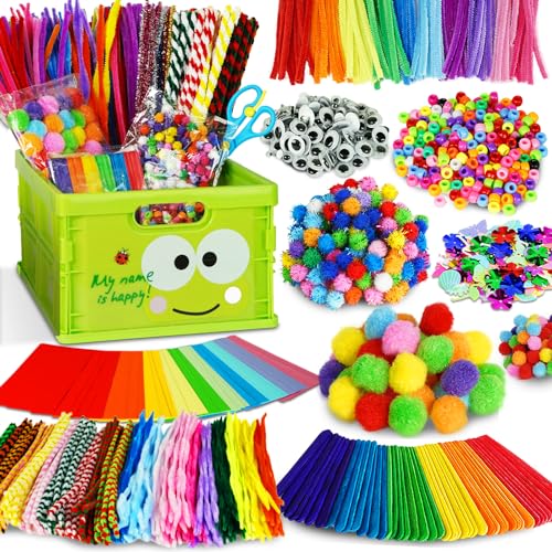 Bastelkoffer kinder ab 6 jahre Bastelkoffer ab 4 jahre Bastelsachen Bastelmaterial Set, Basteln Gehören Pompons,Pfeifenreiniger für Kinder Mädchen Jungen Bastelkoffer kinder ab 6 jahre Bastelkoffer ab 4 jahre Bastelsachen Bastelmaterial Set, Basteln Gehören Pompons,Pfeifenreiniger für Kinder Mädchen Jungen von FunzBo