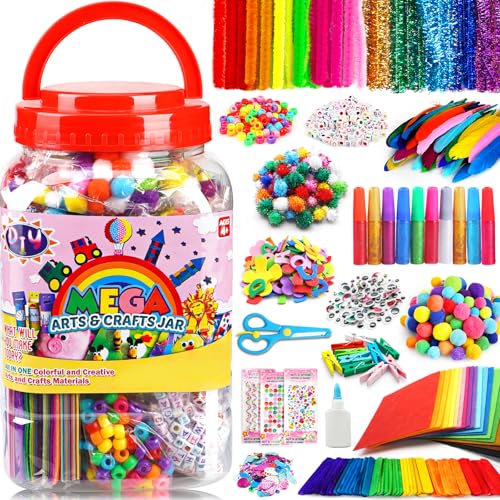 Bastelset für Kinder ab 3 4 5 6 7 8 Jahre Basteleimer Großpackung Bastelmaterial Bunte Bastelbedarf zum basteln für Mädchen und Jungen Ostern Geschenke Kinder Bastelset für Kinder ab 3 4 5 6 7 8 Jahre Basteleimer Großpackung Bastelmaterial Bunte Bastelbedarf zum basteln für Mädchen und Jungen Ostern Geschenke Kinder von FunzBo
