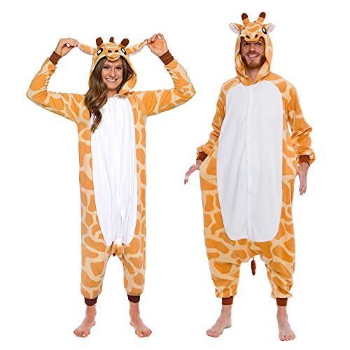 Funziez! Einteiler für Erwachsene, Halloween-Kostüm, Tier- und Meerestiere, Plüsch, Einteiler, Cosplay-Anzug für Erwachsene, Männer und Frauen, Giraffe, S Funziez! Einteiler für Erwachsene, Halloween-Kostüm, Tier- und Meerestiere, Plüsch, Einteiler, Cosplay-Anzug für Erwachsene, Männer und Frauen, Giraffe, S von Funziez!