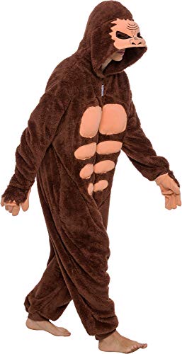Funziez! Sasquatch Kostüm - Bigfoot - Halloween Erwachsene Einteiler, Braun, M von Funziez!