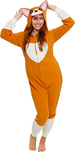 Funziez! Silver Lilly Einteiler für Erwachsene, schmaler Schnitt, Tier-Halloween-Kostüm, Plüsch, Einteiler, Cosplay-Anzug für Damen und Herren von Funziez!