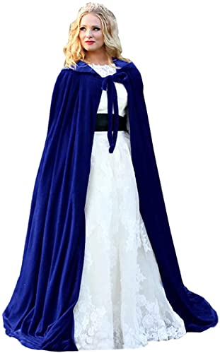 Fuomomo Blau Mittelalter Umhang mit Kapuze Lange Cape Vampir Kostüm Erwachsener Hochzeit Braut Abend Brautschal Brautumhang, 2XL Fuomomo Blau Mittelalter Umhang mit Kapuze Lange Cape Vampir Kostüm Erwachsener Hochzeit Braut Abend Brautschal Brautumhang, 2XL von Fuomomo