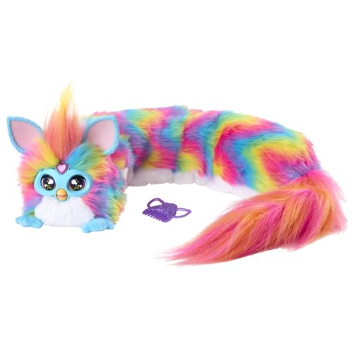 Furby DJ interaktives Plüschtier mit Musik mit Lichtern und Spielen – 5 Modi, 1000+ Kombinationen – spricht Französisch und Furbish – ab 6 Jahren – ohne App oder Internetverbindung von Furby